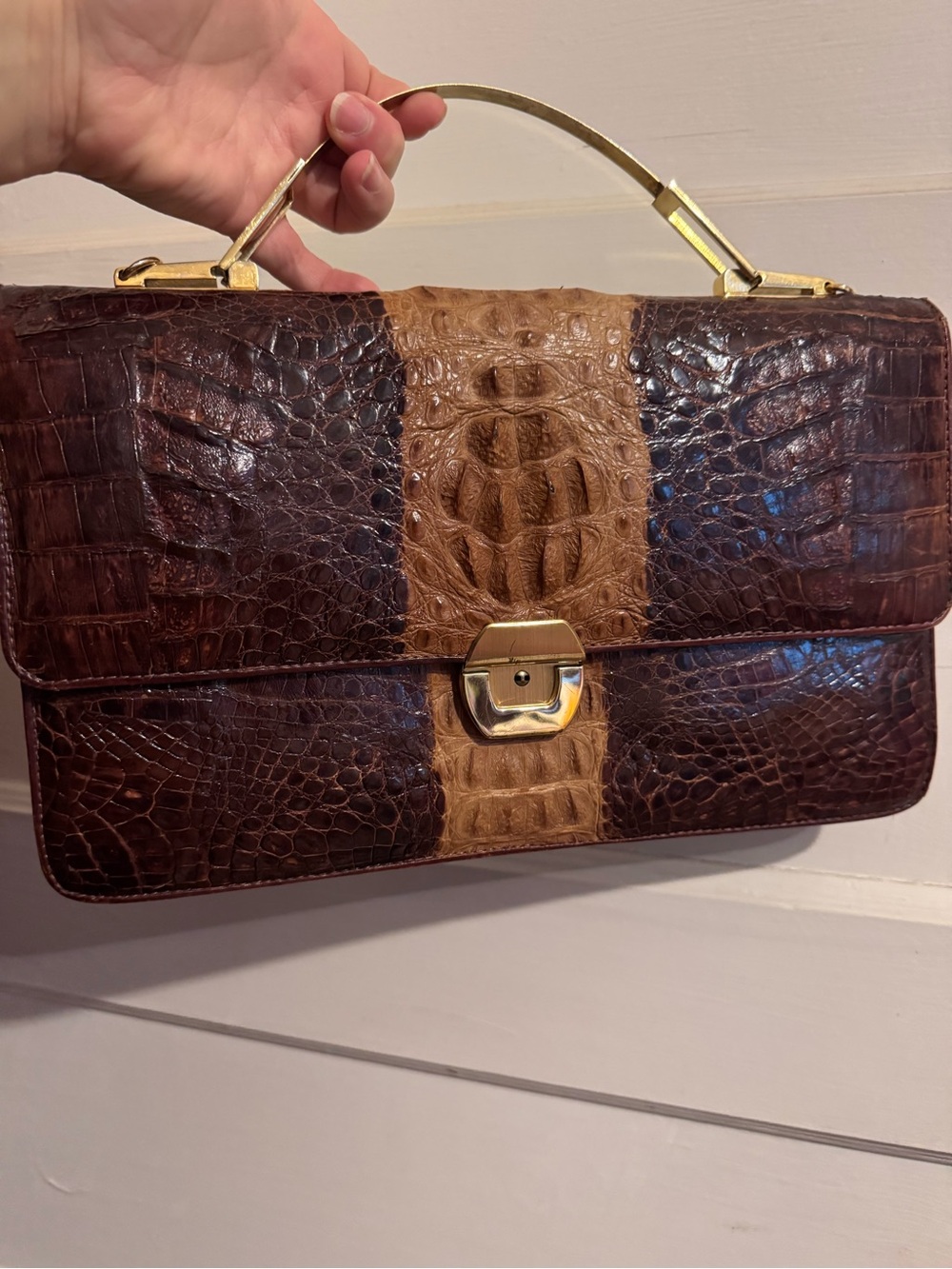 Vintage Aligator Handbag